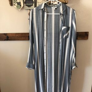 Express Blue & White Duster